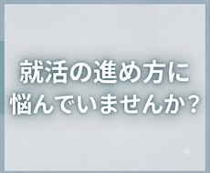 就活の進め方、準備等のお悩みにお答えします 【8月までの応援価格】キャリアコンサルタントによる個別相談