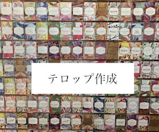あなたの動画にテロップを付けます イメージ1