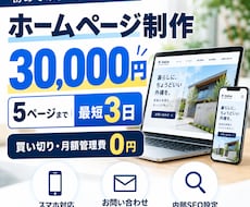 ホームページを3万円で制作します イメージ1
