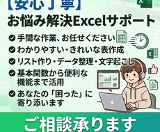 エクセルのデータ入力を代行します イメージ1