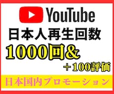日本国内YouTube再生回数1000回拡散します 安心減少保証付き！日本国内ユーザー！
