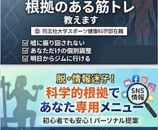 SNSの嘘を科学で断つ！筋トレメニュー提案します 根拠なき情報に終止符を。科学の力であなたの筋トレを最適化