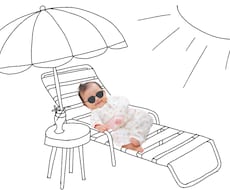 寝相らくがきアート＊お子様の写真にイラスト描きます イメージ1