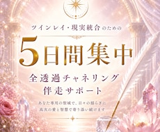 5日間✨ツインレイ・現実統合へ伴走サポートします 【5日間集中】ツインレイ・現実統合へチャネリング伴走サポート