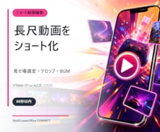 配信や長尺動画からショート動画を制作します イメージ1