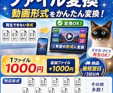 動画ファイルを変換します MP4やAVIなど各種形式に対応