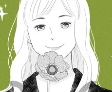 少女漫画タッチのアイコン作成します 少女漫画風の絵やモノクロ絵が好きな人に！