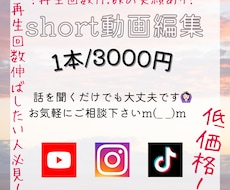 様々なジャンルのshort動画を作成致します イメージ1