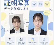 出願用の証明写真データを作成しますます イメージ1