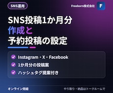 SNS投稿1か月分を作り投稿予約まで設定します イメージ1