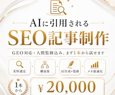 AIに引用されるSEO記事を制作します イメージ1