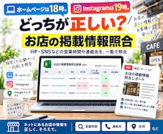 お店の掲載情報の食い違いを調べます イメージ1