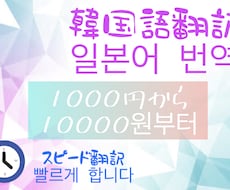 韓国語⇆日本語翻訳 24h以内スピード対応致します イメージ1