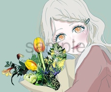 少女漫画風！バストアップのアイコンイラスト描きます イメージ1