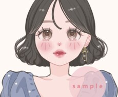ふんわり淡い透明感ある女の子イラストを制作します イメージ1