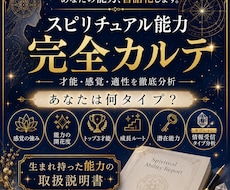 スピリチュアル能力・完全カルテお届けします あなたが本来持つ“霊的才能”を、体系的に可視化する特別鑑定