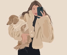 写真を元に繊細でおしゃれなイラスト描きます お気に入りの写真をイラストにして思い出に残しませんか✨