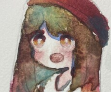 絵本風のかわいい水彩画の女の子描きます イメージ1