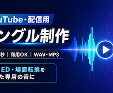YouTube・配信用ジングルを制作します VTuber・動画のOP・EDを専用音に