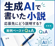 AI小説応募の説明を実例ベースで相談します 生成AIで書いた小説 、応募先にどう説明する？