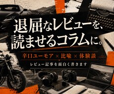 レビュー、紹介記事を辛口ユーモアで書きます イメージ1