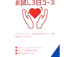 お試し3日間メンタルコーチングやります イメージ1