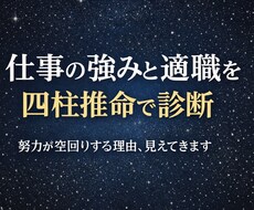 仕事の強みと適職を四柱推命で鑑定書をお出しします イメージ1