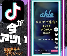 TikTokであなたの楽曲が使われます 1投稿100円単価！最新型拡散サポートahle