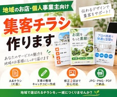 地域のお店に伝わる集客チラシを作ります イメージ1