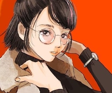 SNSで目を引くイラスト描きます ファッション込のアイコンイラストお描きします似顔絵もOK