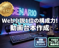 小説1位の実績！離脱させない動画台本を作ります イメージ1