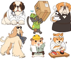 かわいい動物のキャラクターを描きます イメージ1