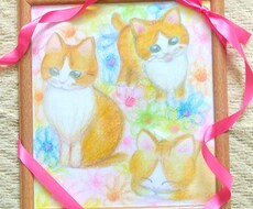 ペット、似顔絵などオーダーいただいたものを描きます イメージ1
