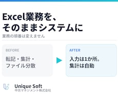 Excel業務をそのままWebシステム化します イメージ1