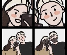 世界にただ一つの似顔絵写真を大切な人へ届きます イメージ1
