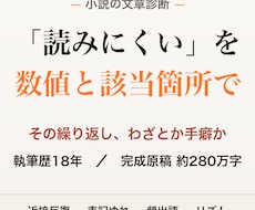 1万字可　小説・文書の文体を分析し、校正します イメージ1