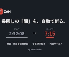長尺動画「無言・無動」を斬ってテンポ良く仕上げます イメージ1