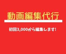 動画編集代行します 3000円～動画編集いたします