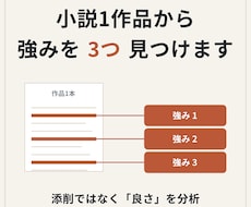 小説1作品からあなたの強みを3つ見つけます イメージ1