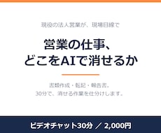 営業現場におけるAI活用のご相談を受けます イメージ1