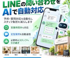 LINEの問い合わせをAIで自動対応します イメージ1