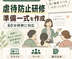 介護の虐待防止研修資料を事業所別に作成します 60分研修一式｜スライド・ワーク・進行台本までまとめて制作