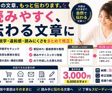 伝わりにくい文章をスッキリ読みやすく整えます イメージ1