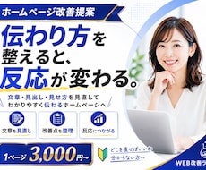 ホームページの伝わり方を見直し改善点をご提案します イメージ1