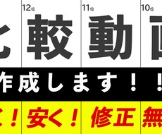 動画サイトの比較動画作成致します