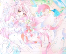 アナログでイラスト描きます フリルやレースなど可愛くメイク！