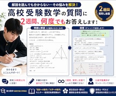高校受験｜数学の質問に2週間何度でもお答えします イメージ1