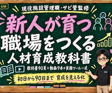 現役施設管理職が人材育成教科書一式を提供します イメージ1