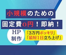 固定費0円！三万円ポッキリ！ホームページ作ります イメージ1