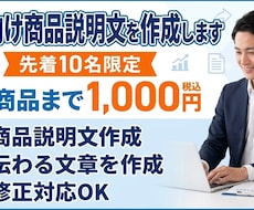 Amazon・EC向け商品説明文を作成します 商品の魅力が伝わる説明文を作成